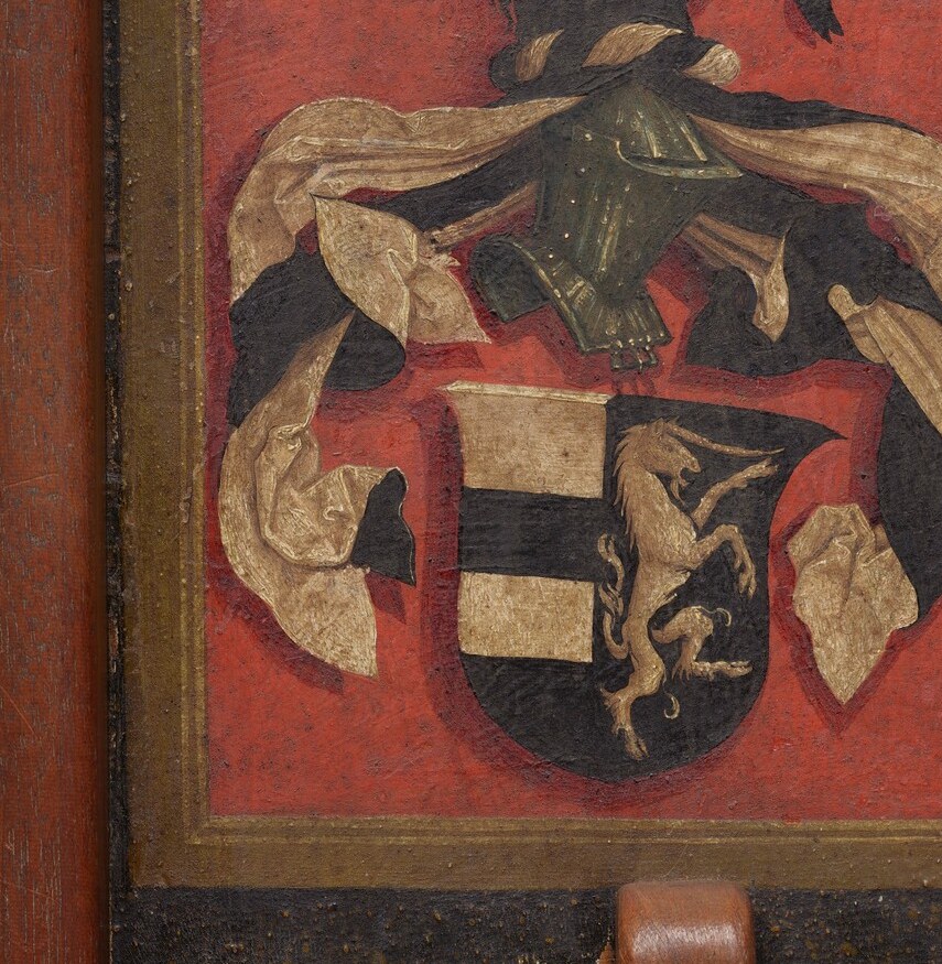 Wealthy patrons often commissioned heraldic symbols.