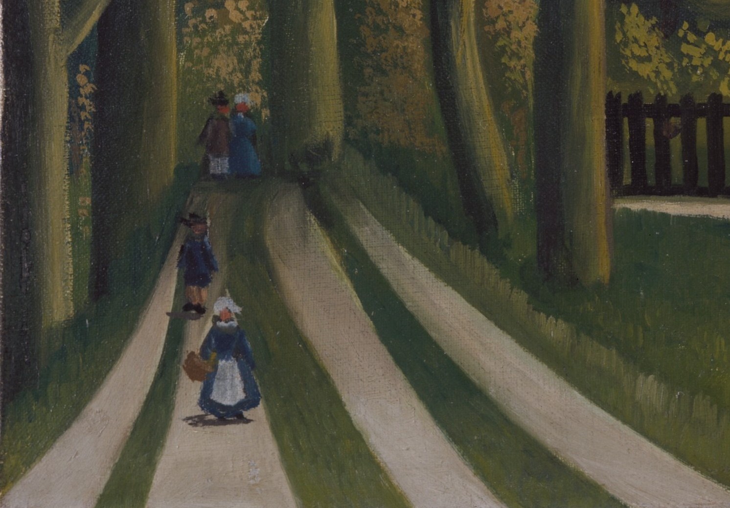 The bright path feels solid, not just flat.