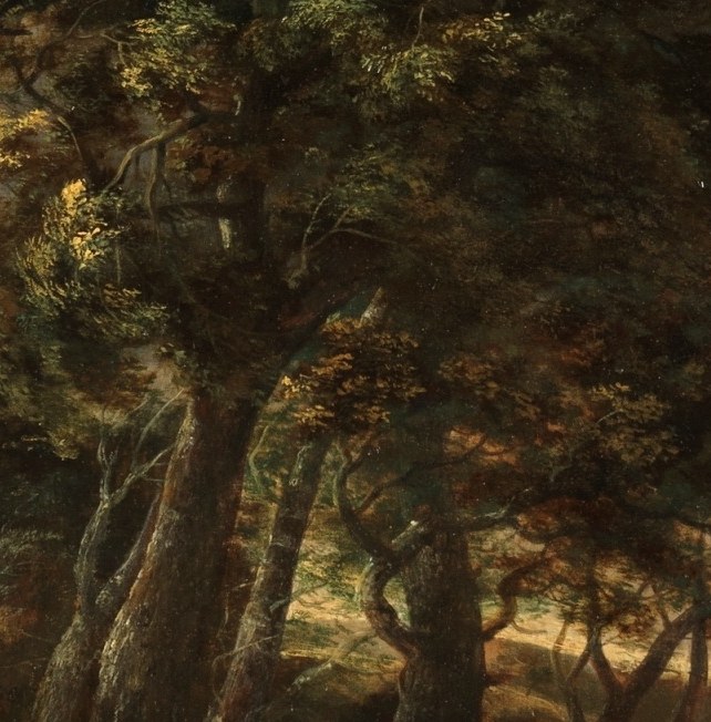 But look how he paints the deep forest.