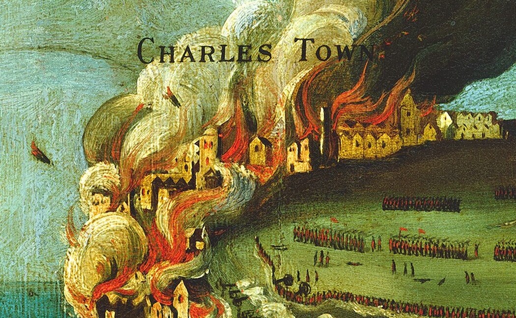 During the fight, British forces set fire to Charles Town.