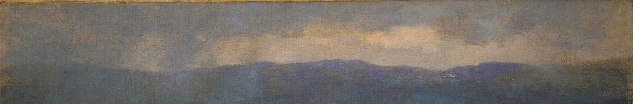 The pale, overcast sky contributes to the calm, expansive solitude.