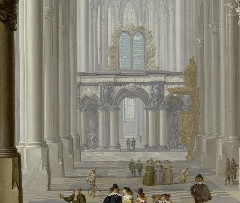 But look closely, far back, through the archway.