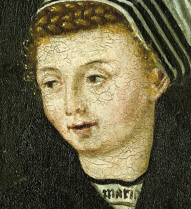 Her gaze is directed away, suggesting introspection or a moment captured in time, rather than direct engagement with the viewer.