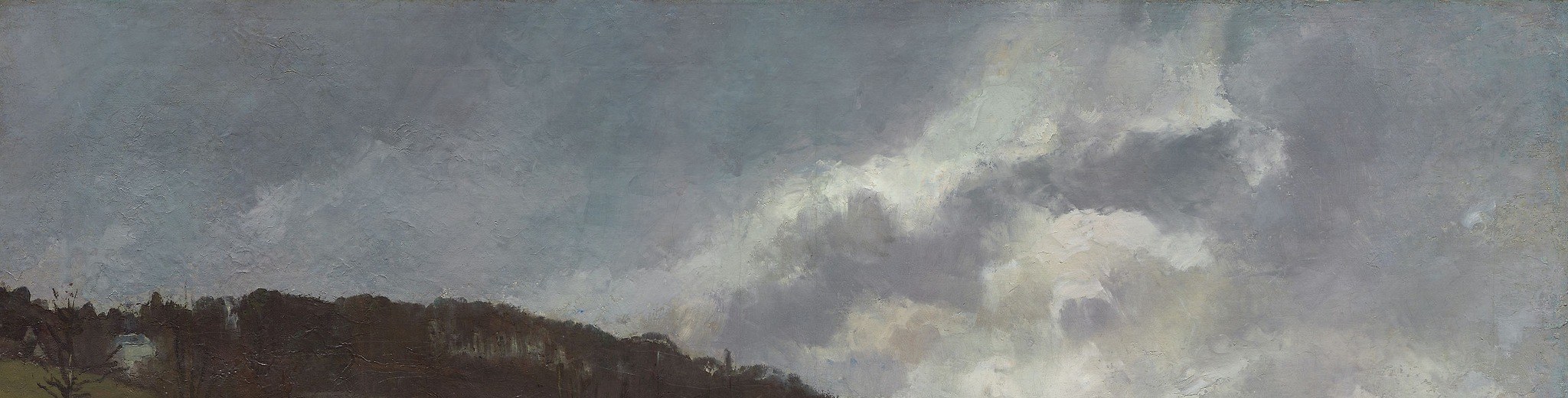 But his early works were often muted, like this winter scene.