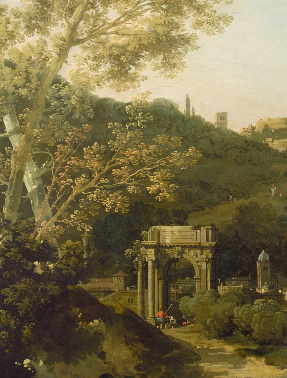 The scene is a capriccio: a fantasy built from real places.