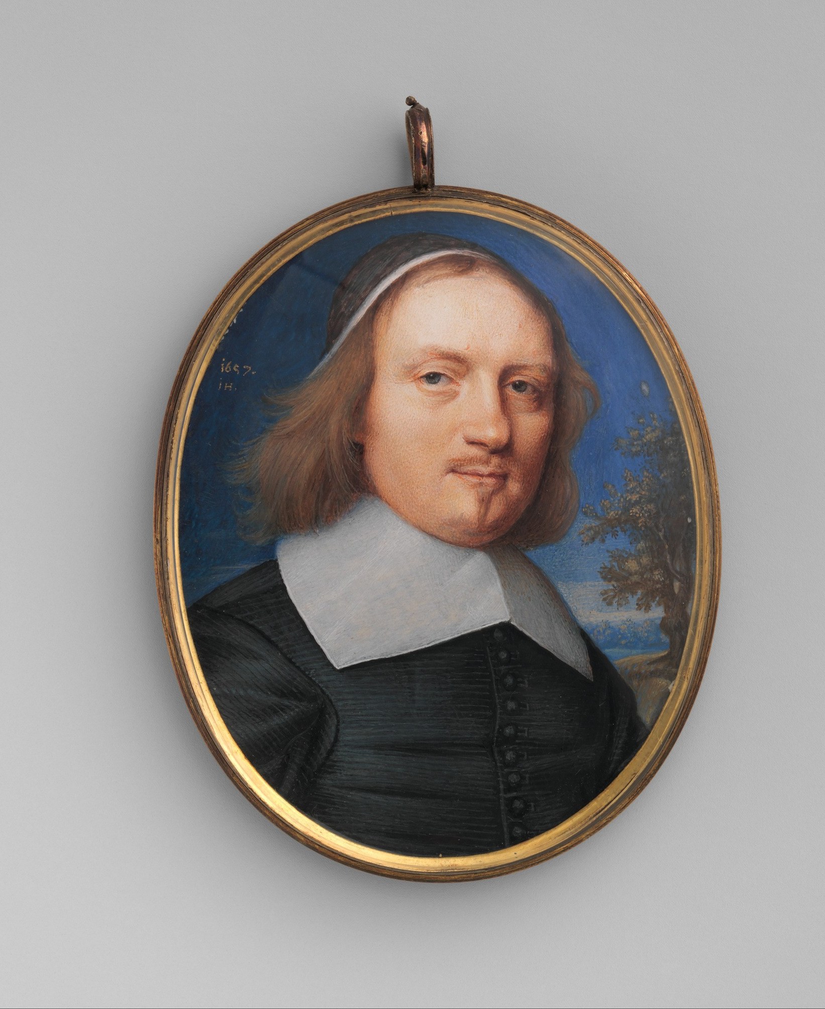The frame is integral to the object's identity as a wearable miniature , it signals intimacy and patronage, telling us this was made to be held or worn, not hung.