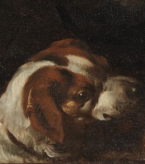 His loyal dog, ever ready, reinforces this theme.