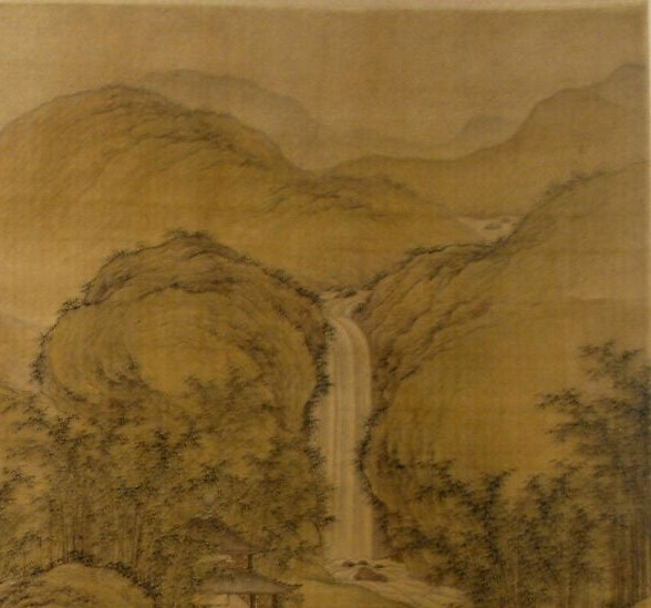 Multiple receding ridgelines built in ink wash demonstrate the classic Chinese 'three distances' technique, pulling the eye deep into imagined space.