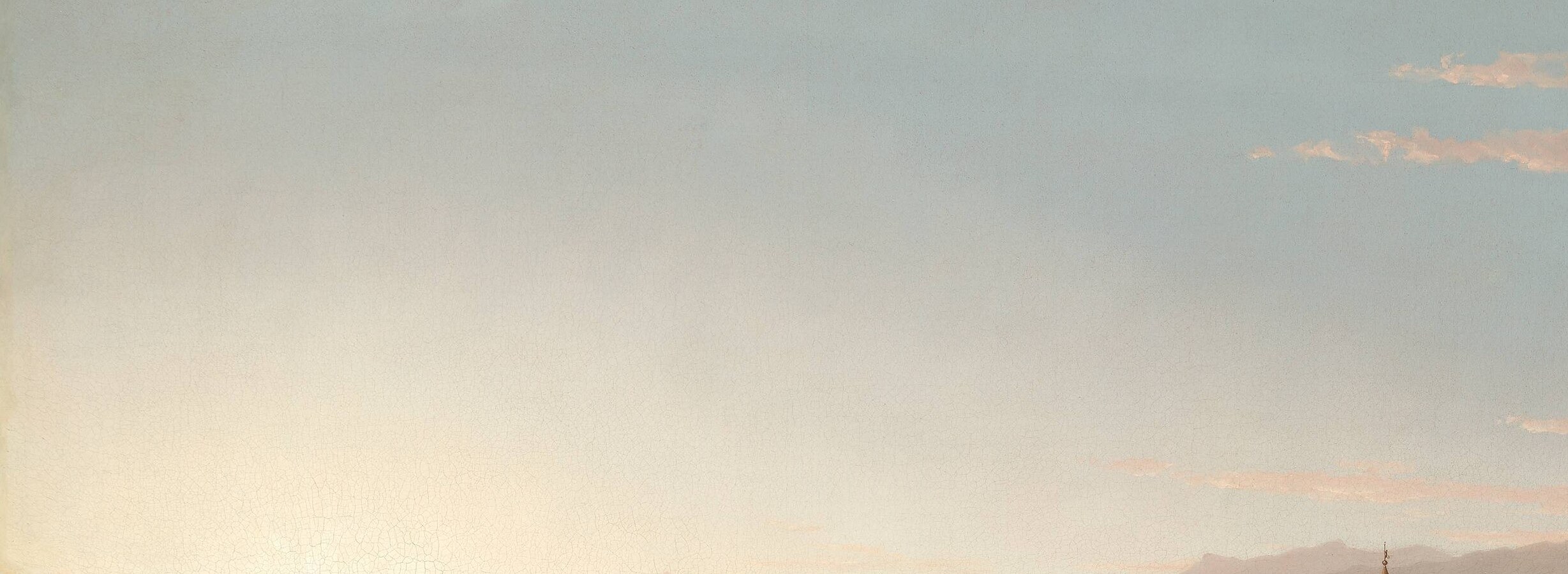 Cole uses aerial perspective masterfully: hills dissolve from green to pale lavender-blue, giving the landscape its sense of vast Italian depth.