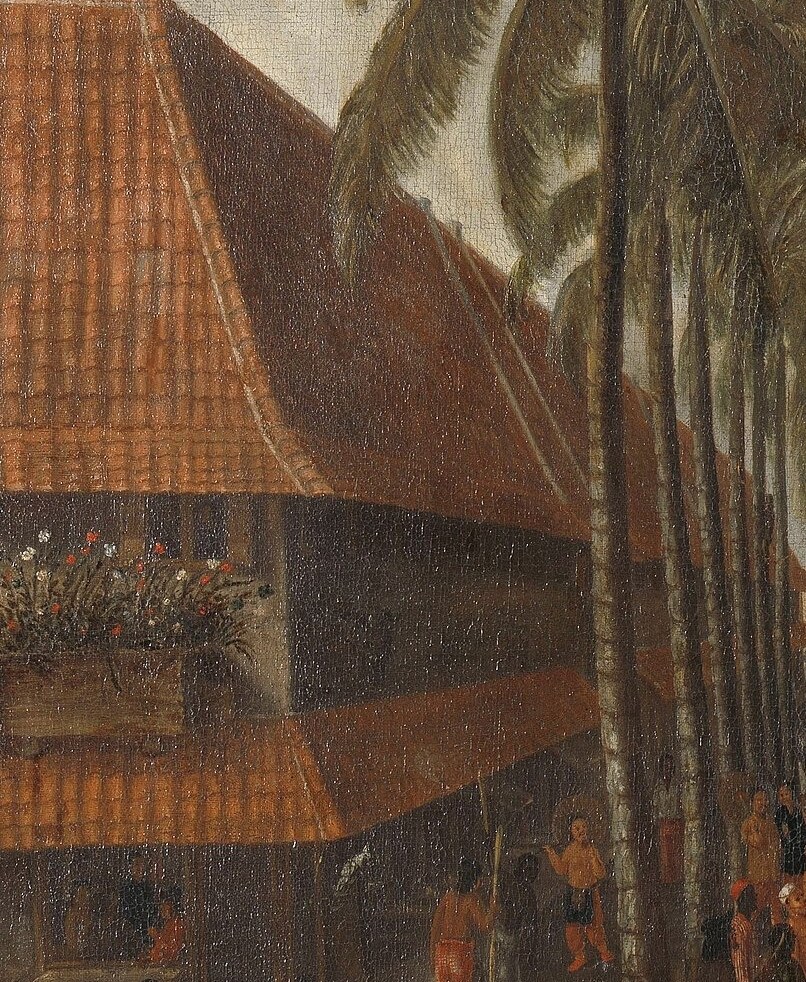 This is the titular building, a key landmark of Dutch colonial presence.