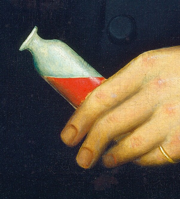 A small glass vial, likely for medicine or science.
