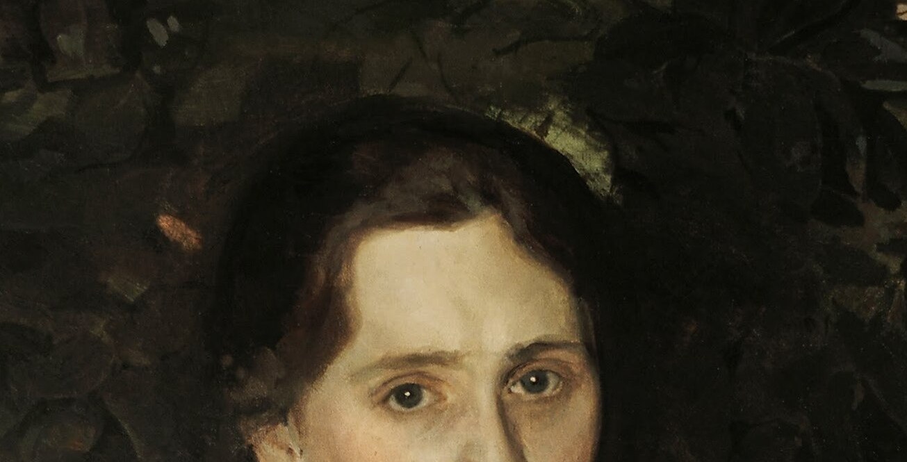 She asked a friend to paint her portrait.