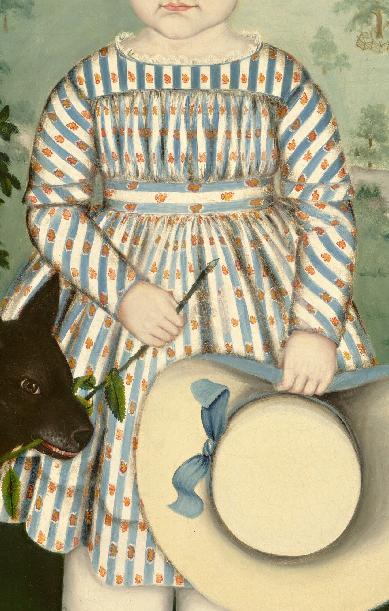 Look closely at the child's dress.