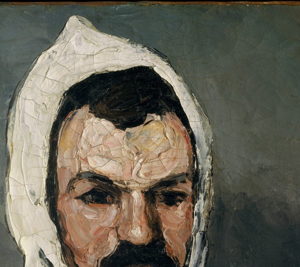 This intense face was painted early in Cézanne's career.