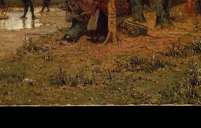 The painter led you to them with a winding dirt path.