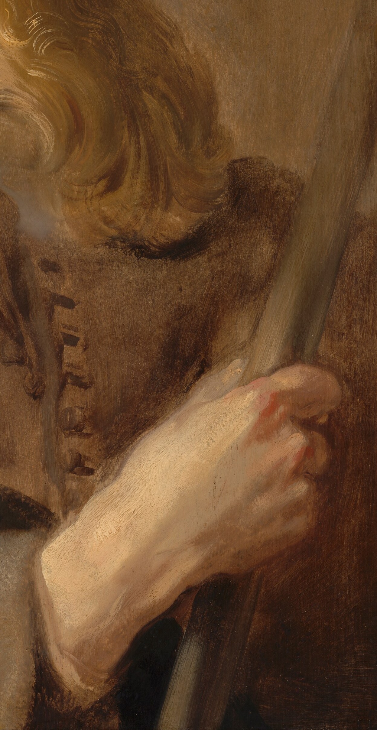 Experts admired the dramatic light and shadow, called chiaroscuro.
