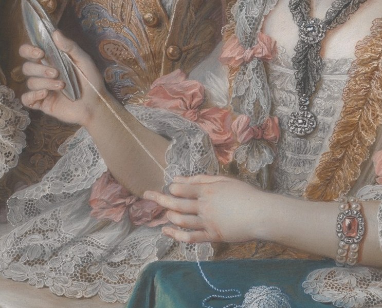 Their hands meet at the center of the canvas.