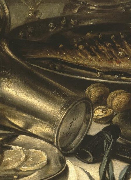 Even the silver pitcher reflects the entire room.