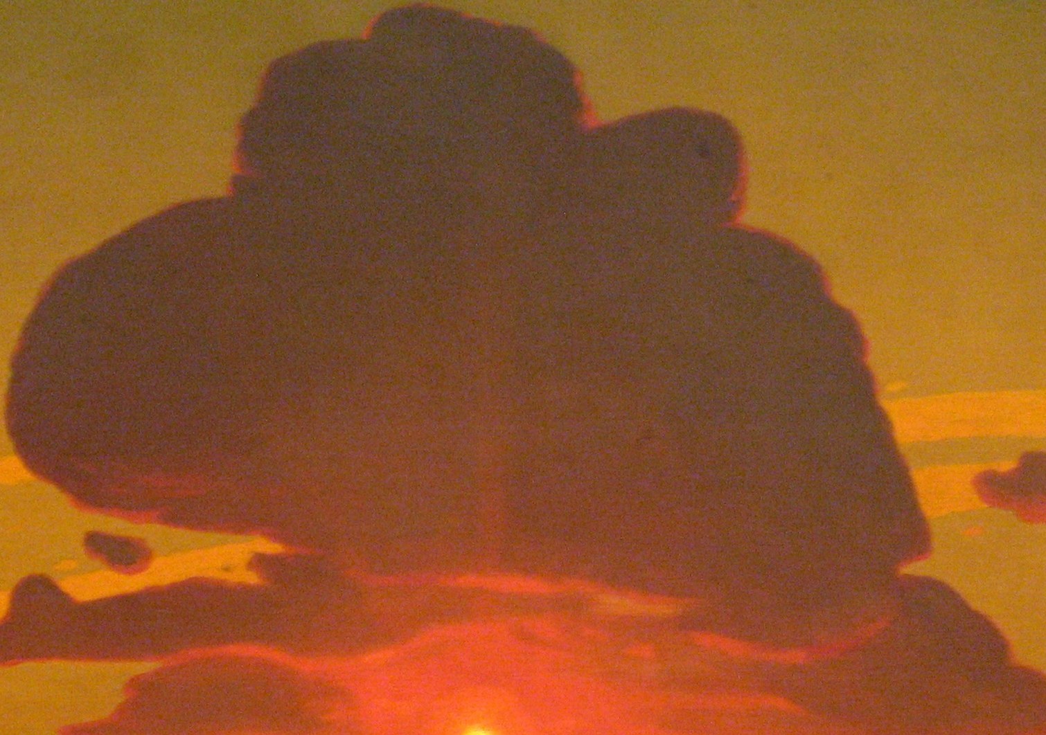 And the dark cloud above is not black. It's bruised purple and brown.
