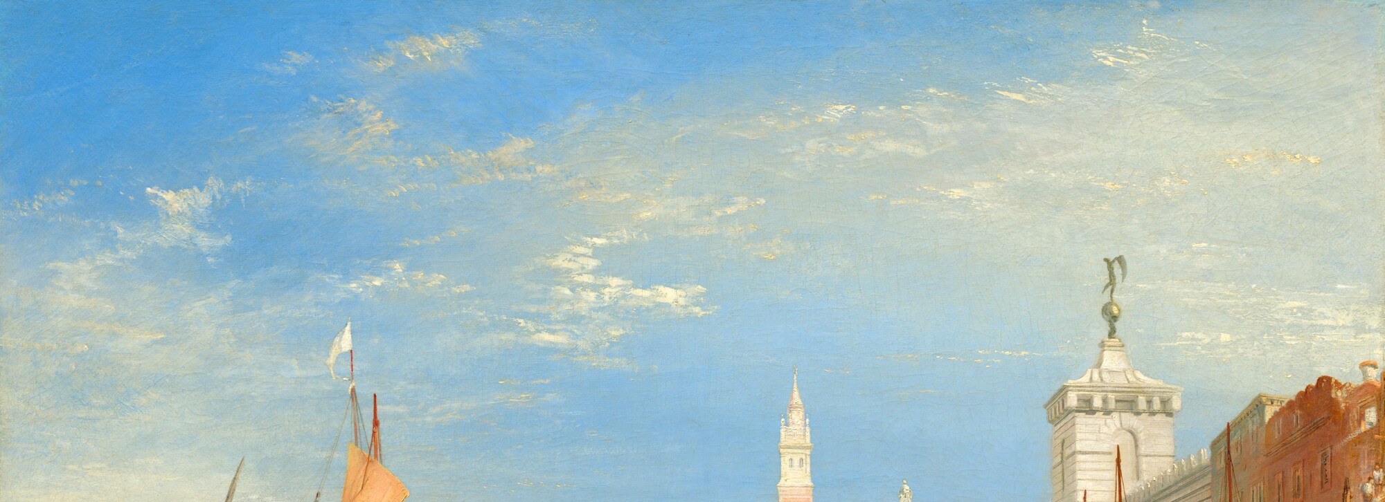 Turner's signature effect: the sky bleeds gold and white light downward until horizon and water merge , his 'tinted steam' technique that scandalized critics but defined Romanticism.