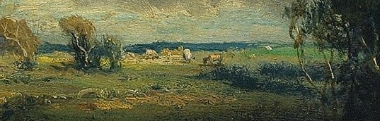 This painting, Fleecy Clouds, sold for over $300,000 in 2021.