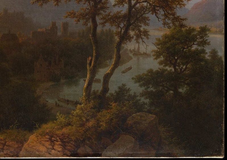 The winding river reflects the last light of the day.
