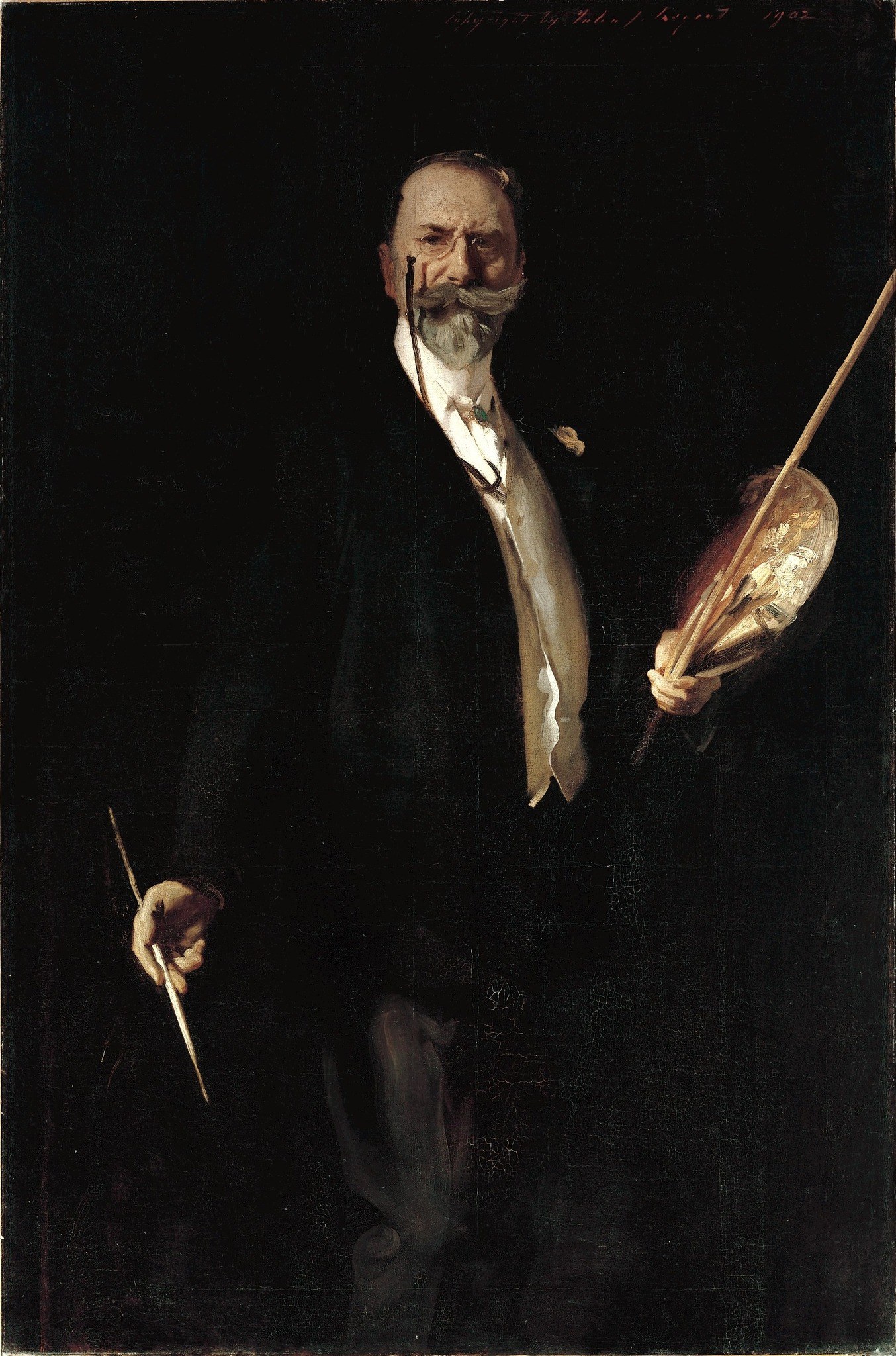 Sargent chose an almost complete darkness.