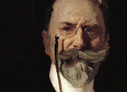 His mustache, his most recognizable trait, is built with just three or four strokes.
