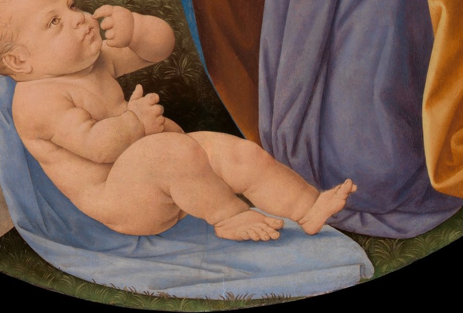 The cloth beneath Christ reads as an altar at Mass.