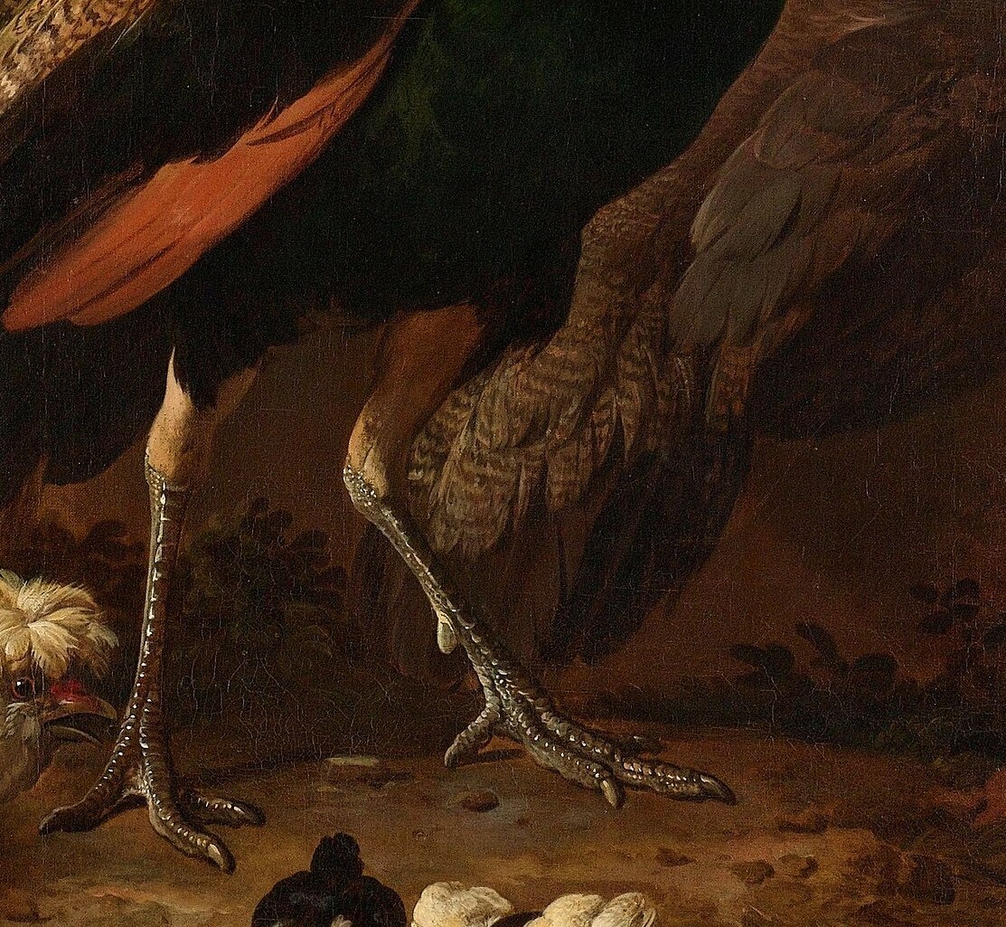 This 1680 painting shows a common hen and her chicks.