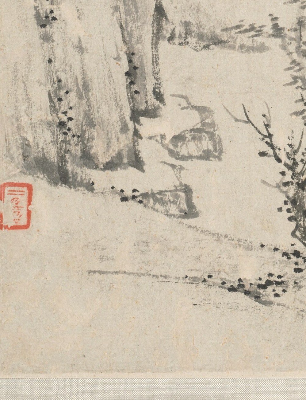 Every bare branch ends in the precise 'crab-claw' stroke of an old master.