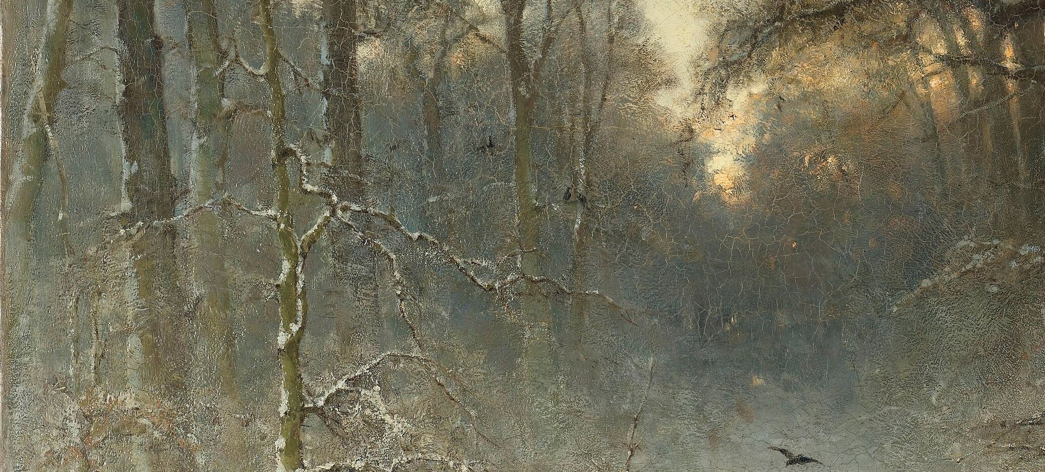 He built the soft, hazy distance with thin, atmospheric washes.