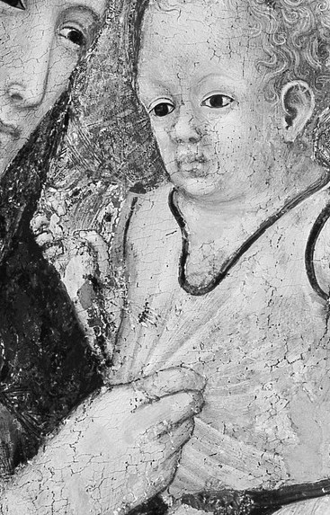 Lorenzetti gave a nursing infant the hand gesture of a blessing priest.