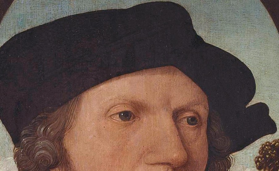 The dark, voluminous hat frames the face and adds to the sitter's dignified appearance.