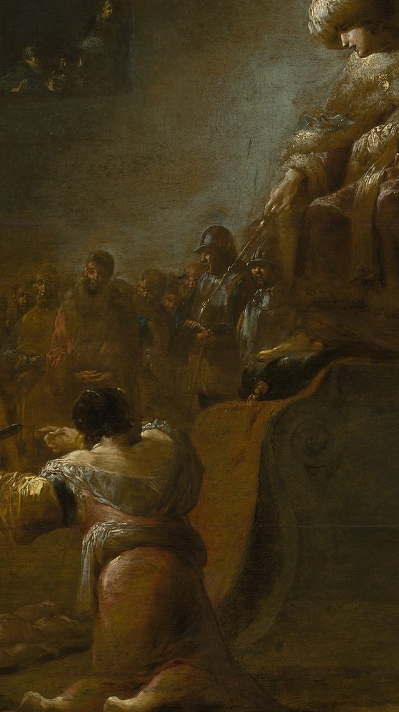 Bramer paints this in 1640, when Dutch courts let women sue for custody.