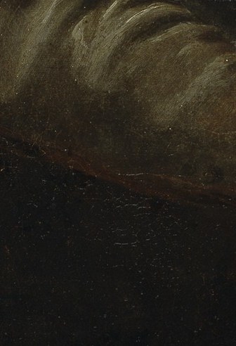 But look closely at the bottom, near the easel leg.