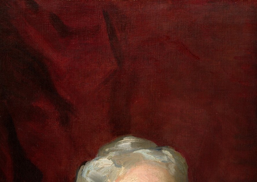 Sargent gives her a halo of white hair. A steady, level gaze.