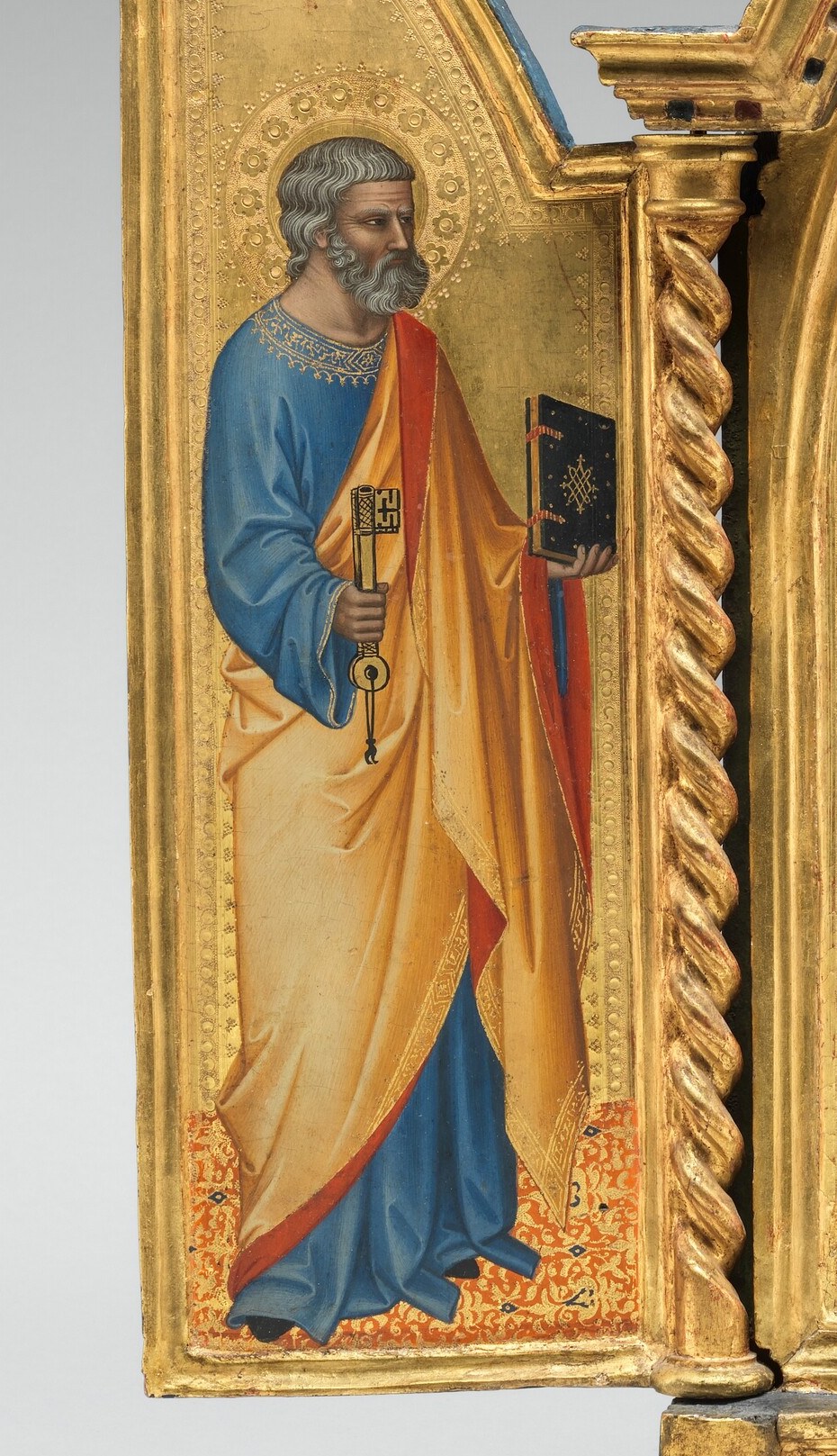 His keys symbolize his role as the gatekeeper of heaven, a powerful image of authority.