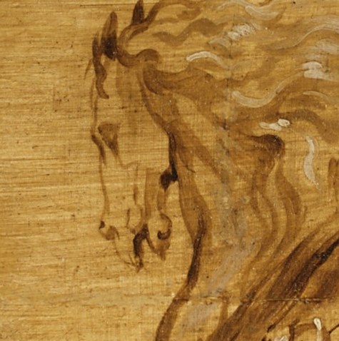 His brushwork captures both detailed realism and fluid motion.