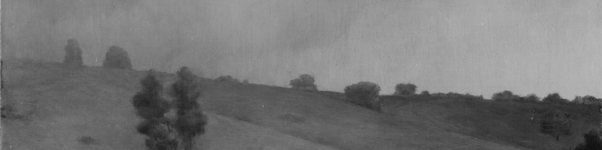 He used loose strokes to suggest atmospheric moisture.
