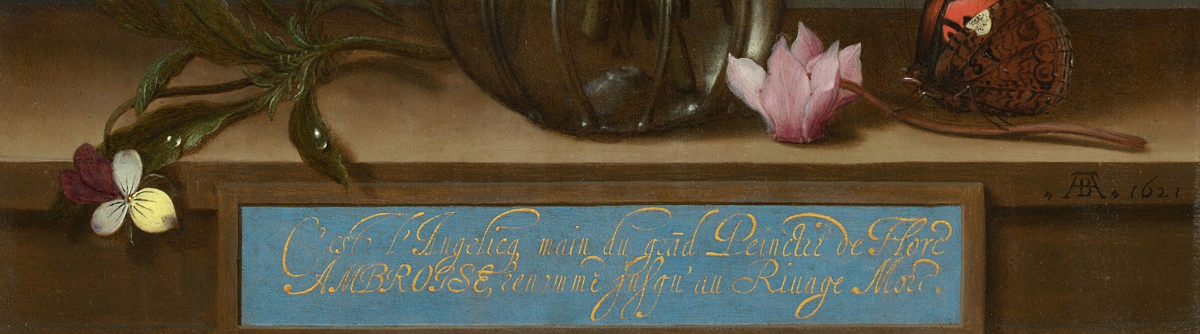 The worn, slightly warm stone surface grounds the entire composition; its texture contrasts with artificial flower perfection and is the prime hunting ground for hidden insects or additional objects in the margins.