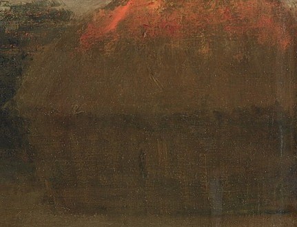 Its warm, earthy tones contrast with the cooler sky, grounding the composition and suggesting shelter.