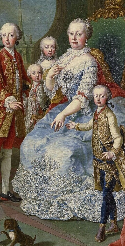 Meet the parents, Emperor Francis I and Empress Maria Theresa.