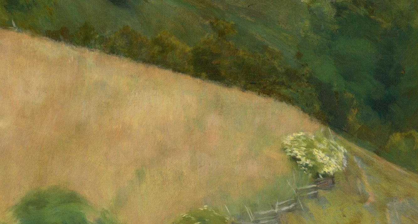 Look closely at the dappled shadows on the hillside.