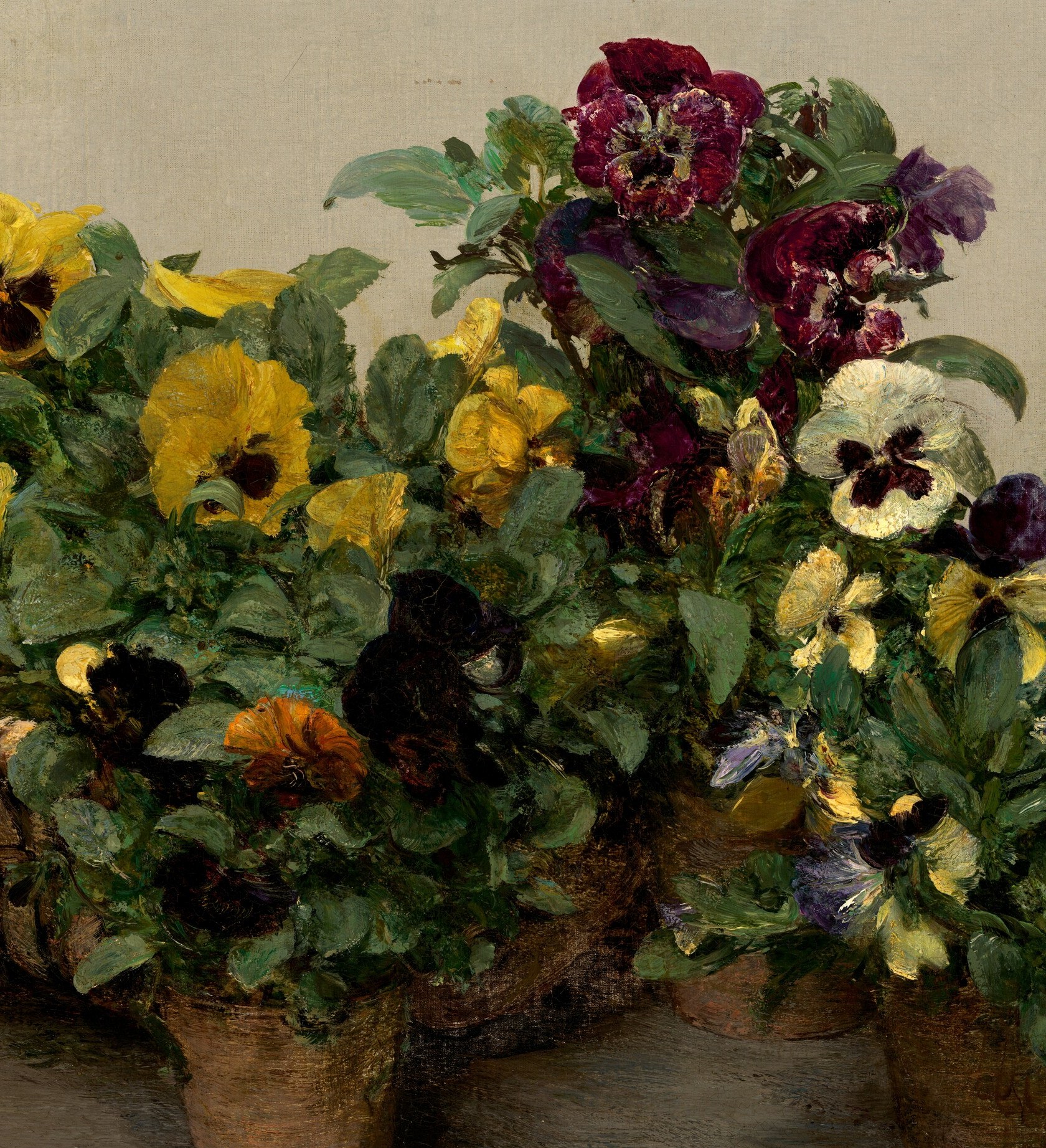 He achieves both extremes of light and dark with soft oil paint.