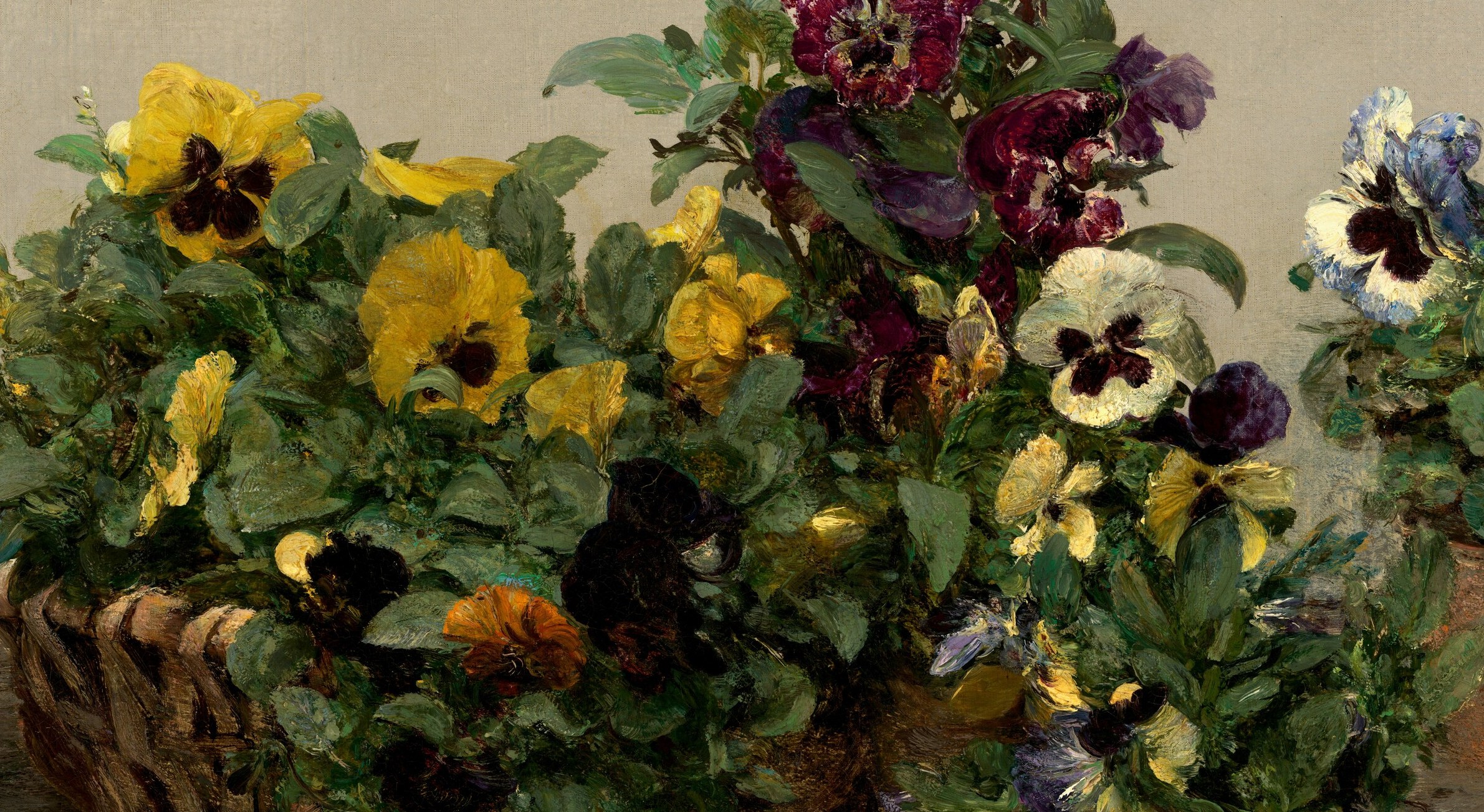 Fantin-Latour avoids harsh lines, even on the delicate stems.