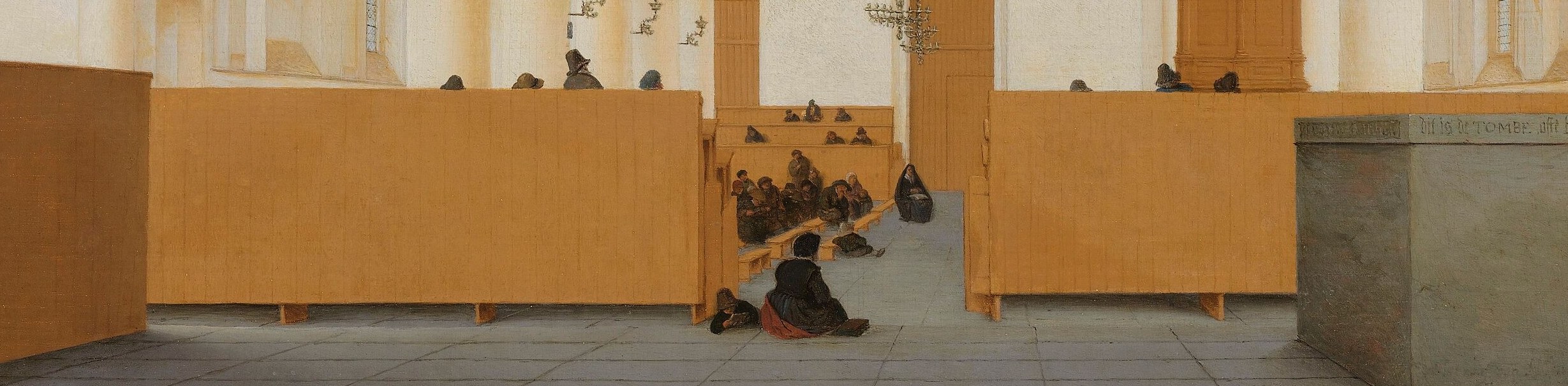 The painter specialized in these quiet, unadorned church spaces.