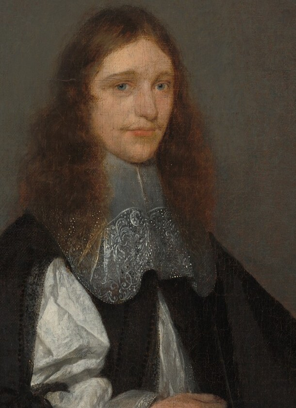The flowing, well-maintained hair signifies youth and perhaps a touch of vanity.