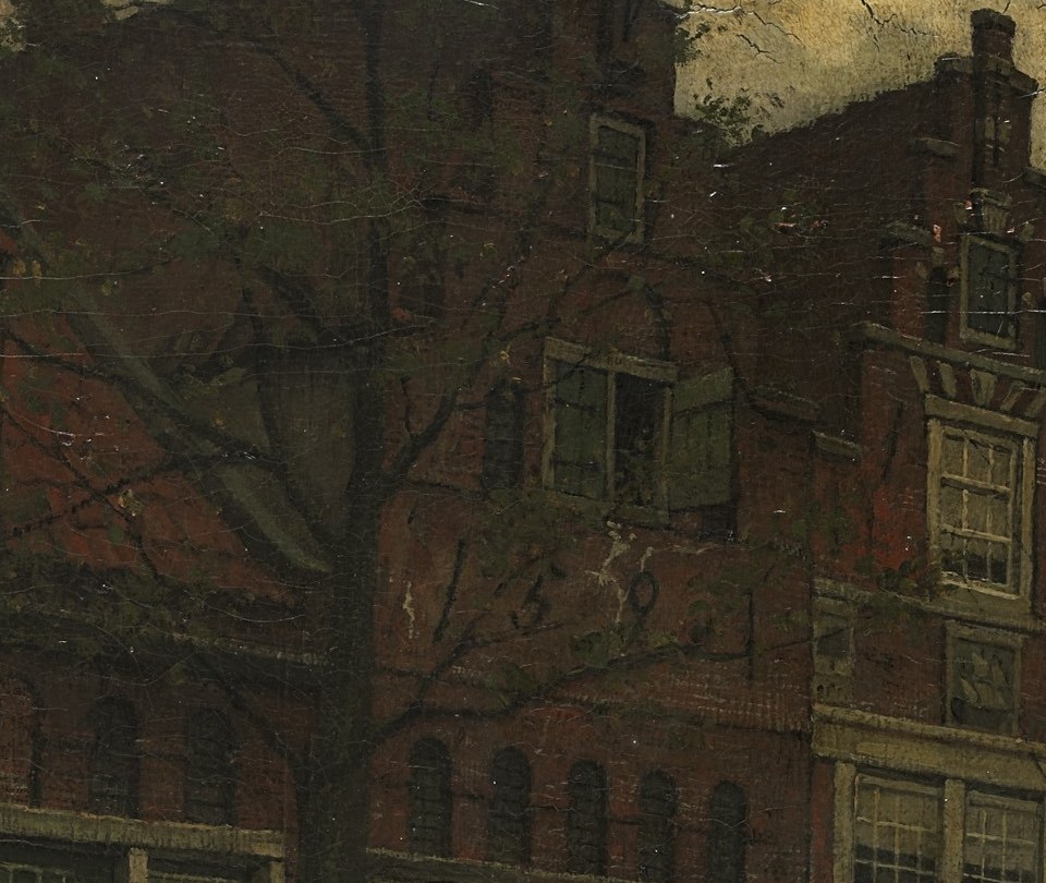 The painting itself shows its history, a silent testament to time.