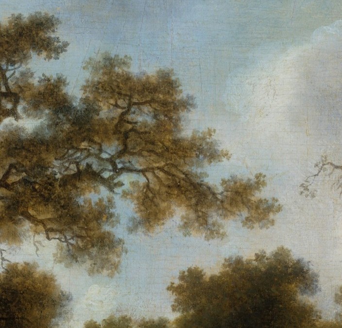 Those are not leaves. They are flicks of ochre and green.